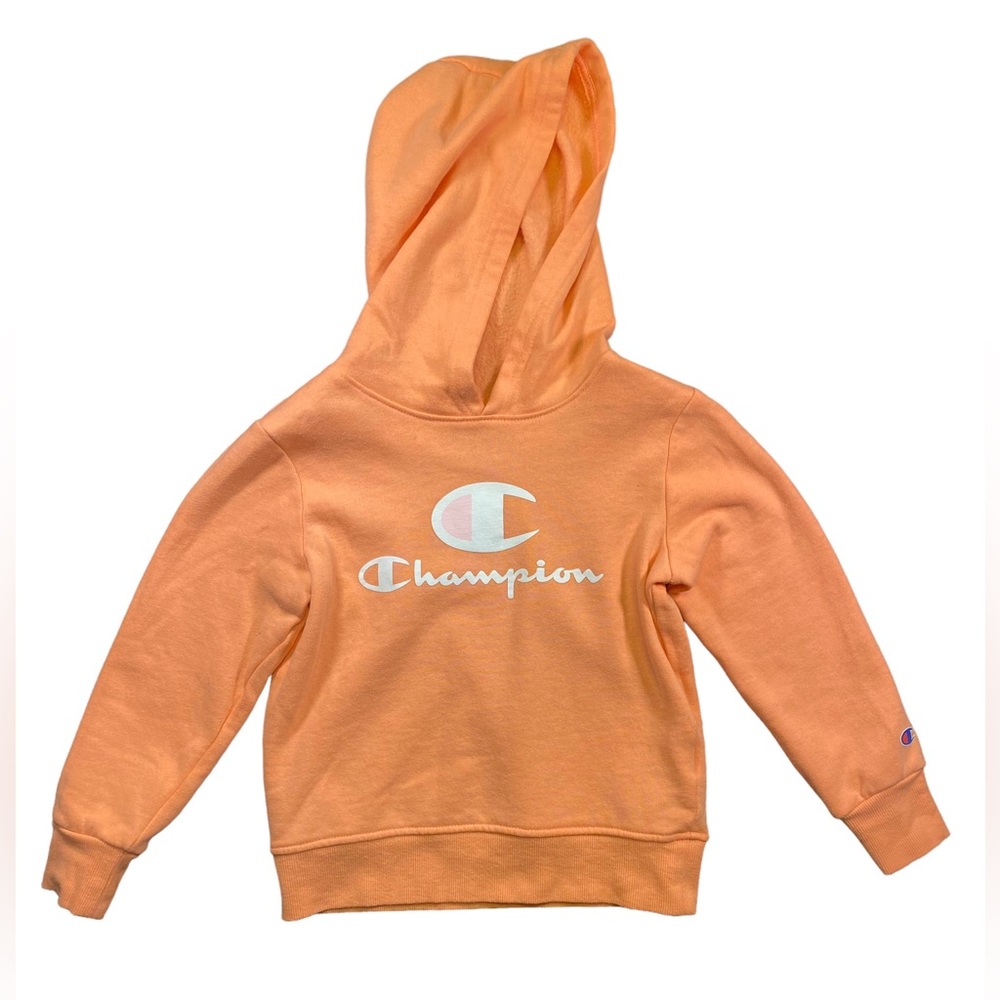 CHAMPIOM ORANGE HOODIE SWEATER FOR KIDS GIRLS SIZE 5
